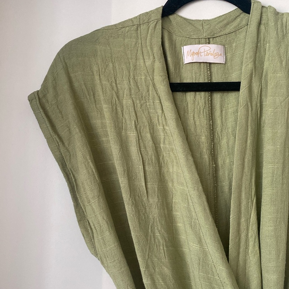 MYRAH PENALOZA Rey Playsuit, Sage Green